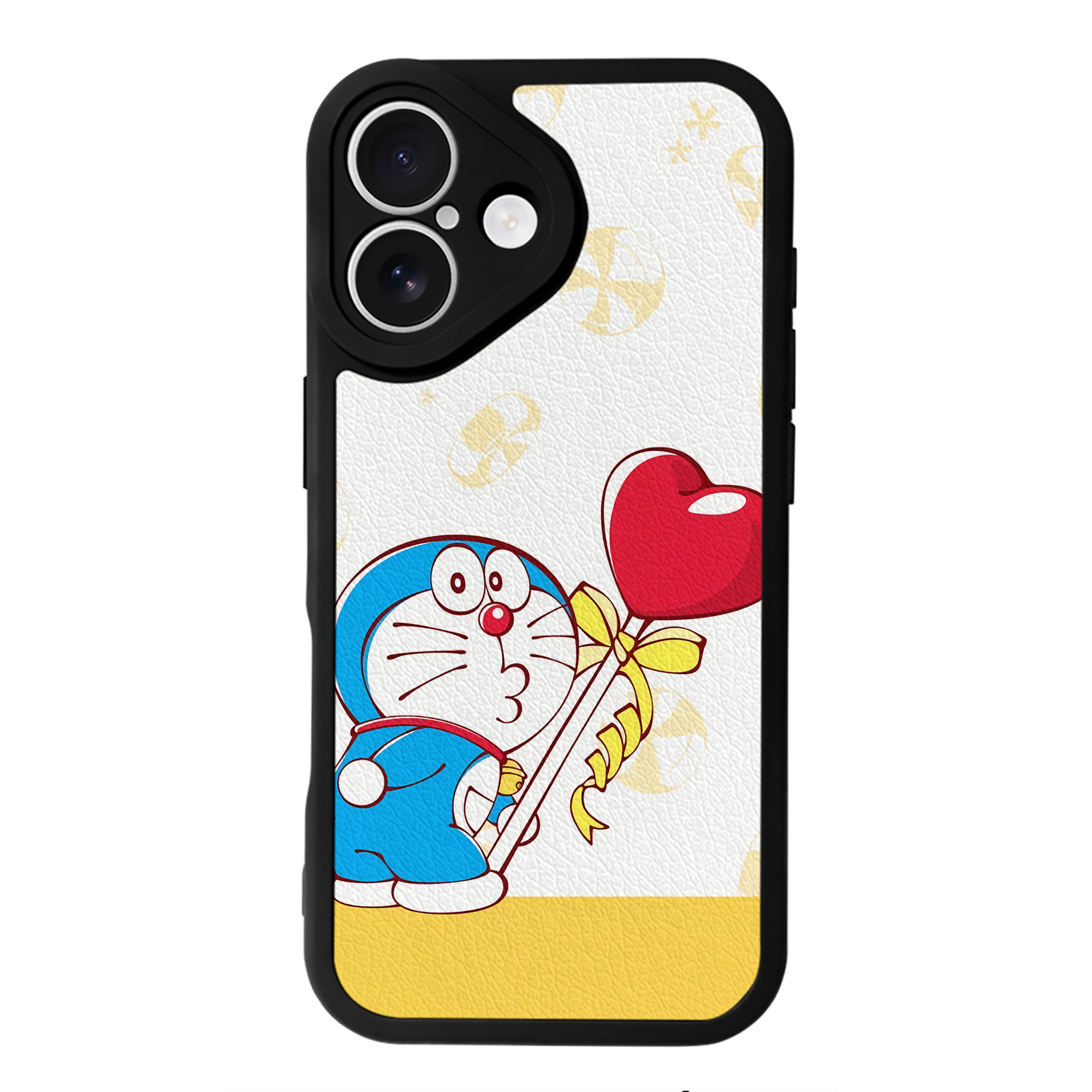 （画像用） ドラえもん Doraemon 【iPhone 16シリーズ対応】シリコンスマホケース（レザー調） 材質：シリコン